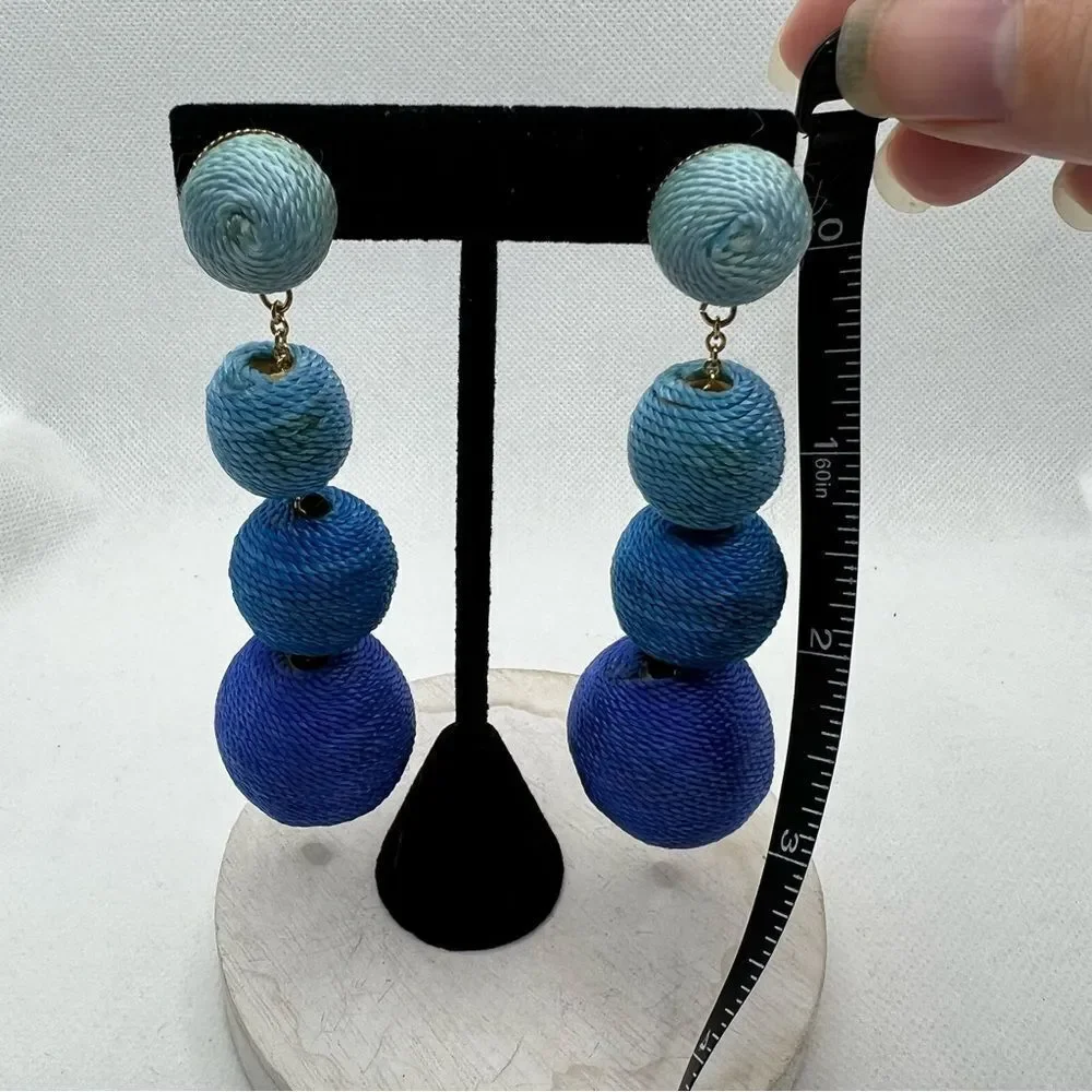 🍭4/$20 Ombré tapered bauble drop clip on earrings